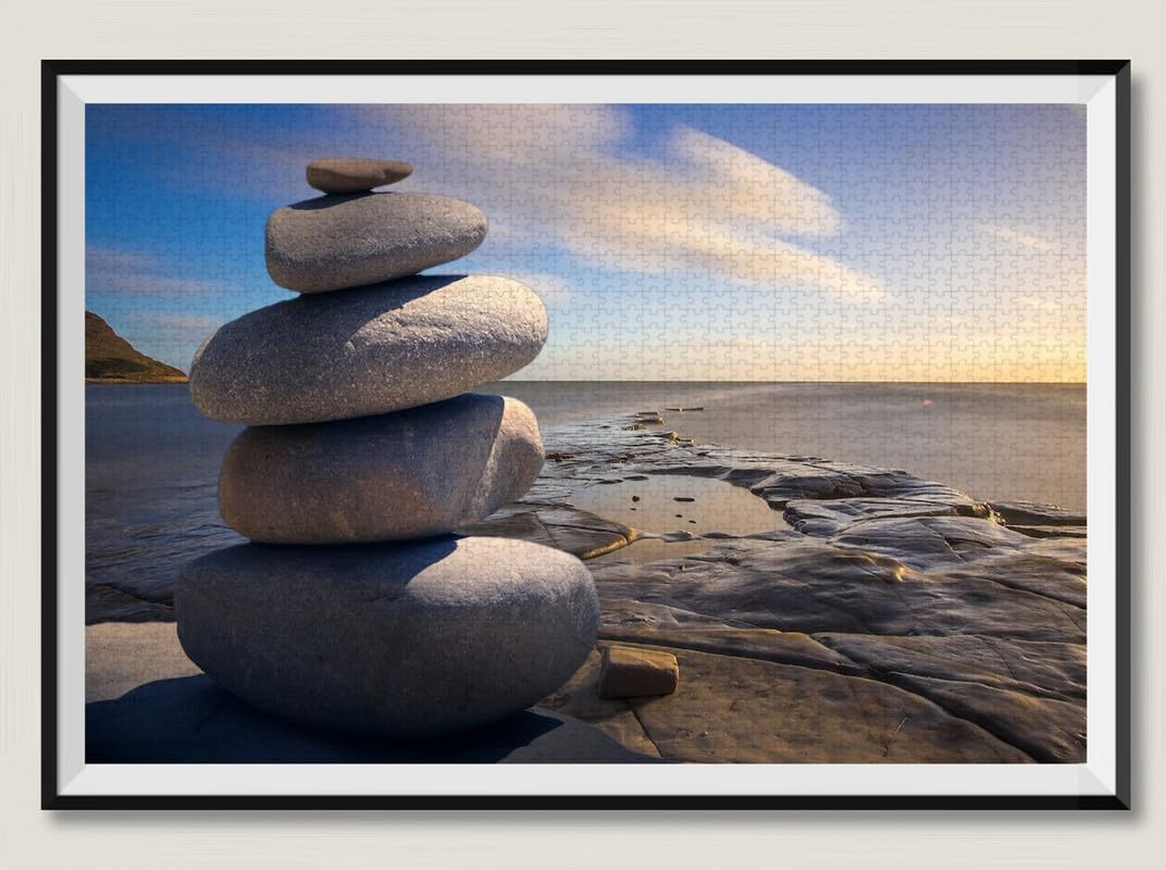 Rocas en la playa - Puzzle de madera de 6000 piezas - Apto para adultos mayores de 14 años