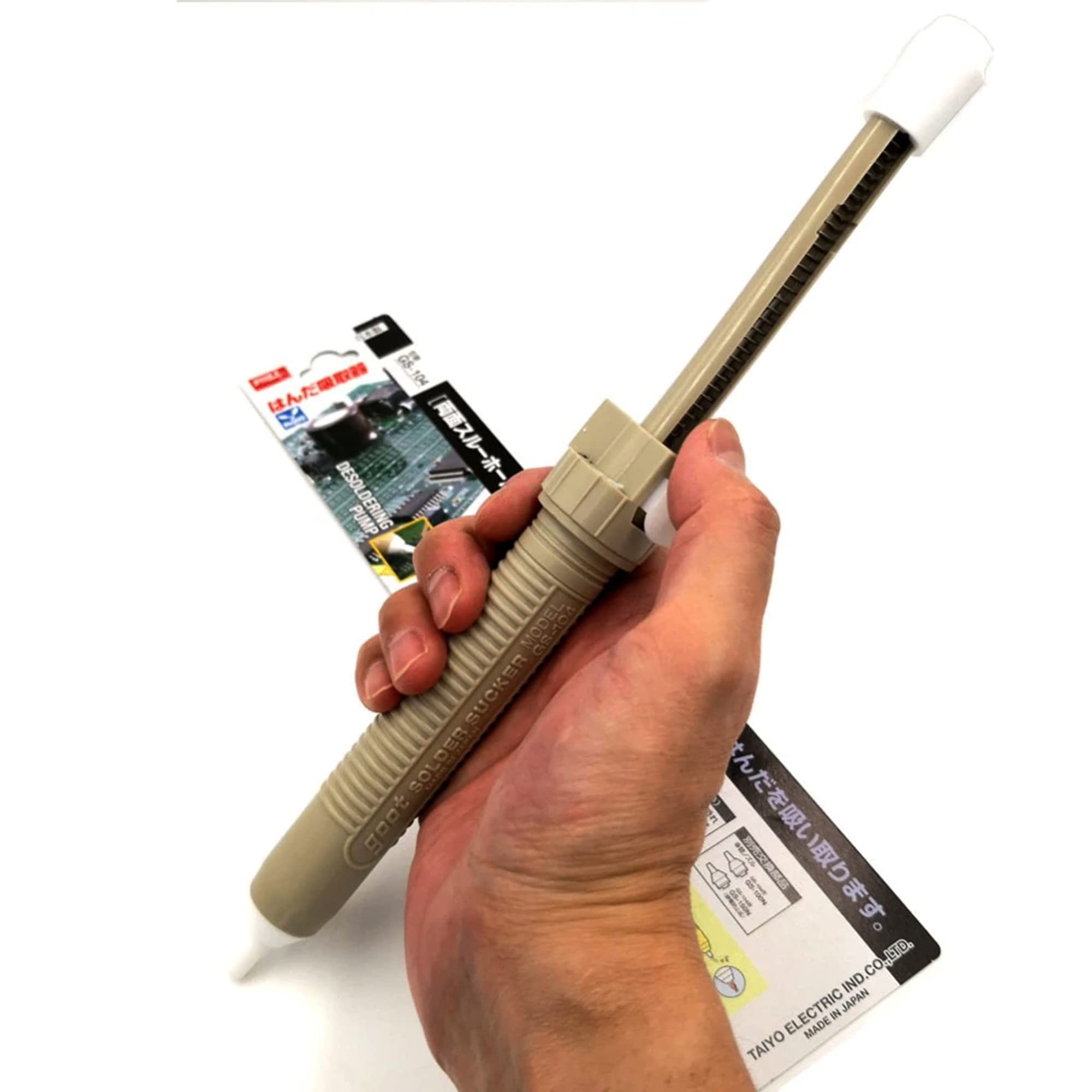 Global Static Solutions Goot GS-100 Desoldering Pump Self-Cleaning Shaft Solder Sucker