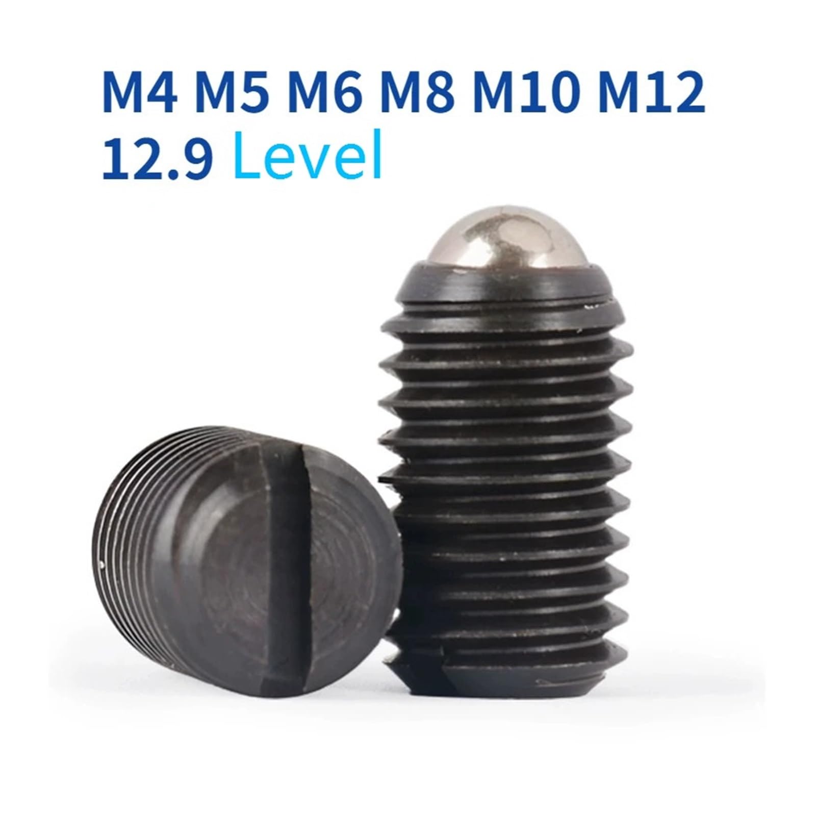 Tornillo de fijación de émbolo de bola de resorte ranurado de 12,9 niveles - M4 M5 M6 M8 M10 M12, 5/10/20 piezas(20pcs,M12x20)