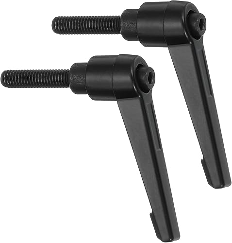Miniatura 197 de uxcell 2 perillas ajustables M8 x 3.150 in, mango de rosca macho, botón de trinquete de liberación rápida, perno giratorio para maquinaria de torno