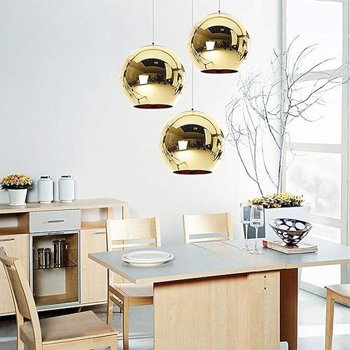 Miniatura 2 de Lámparas colgantes creativas, lámpara colgante de bola redonda de cristal, lámpara de techo de loft, pasillo de loft, isla de cocina, almacén, bar,