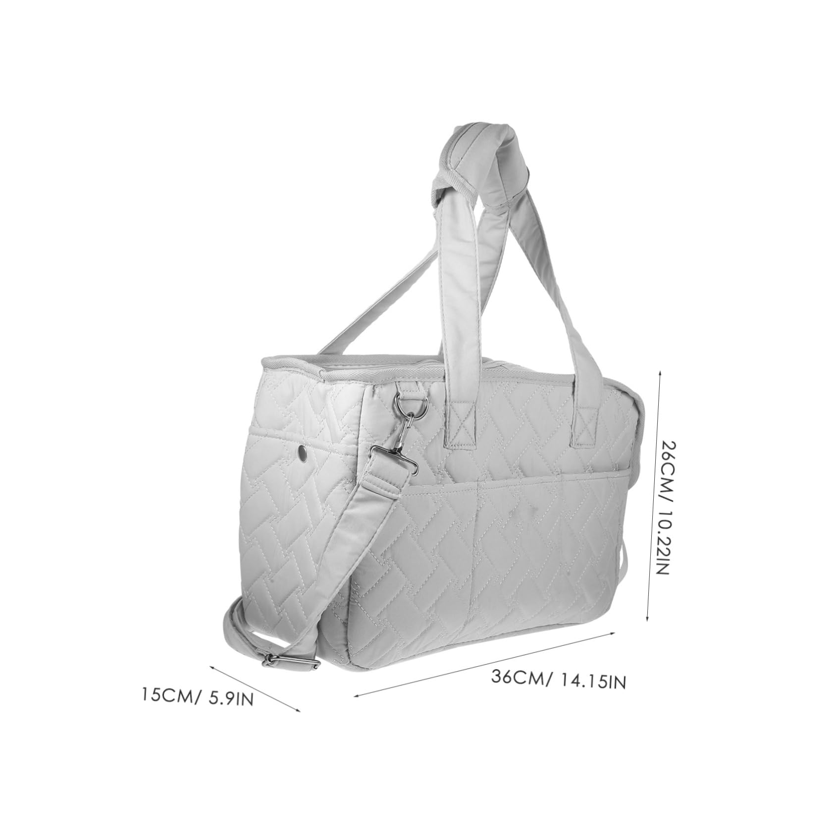 Borsa per Trasporto di Gatti in Canvas, Comoda, Argento