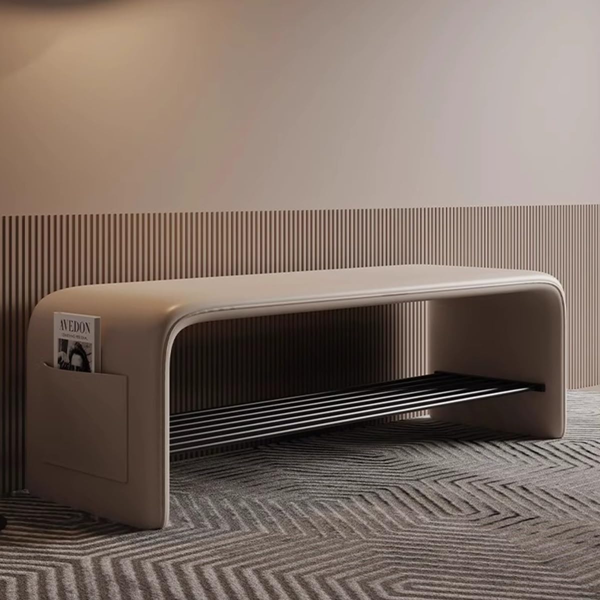 Banco De Entrada RecibidorBanco ZapateroBanco De Almacenamiento De Madera Con Asiento AcolchadoBanco De Almacenamiento De Zapatosmoderno Banco De Almacenamiento De 2 NivelesMueble Zapatero(Dark gr