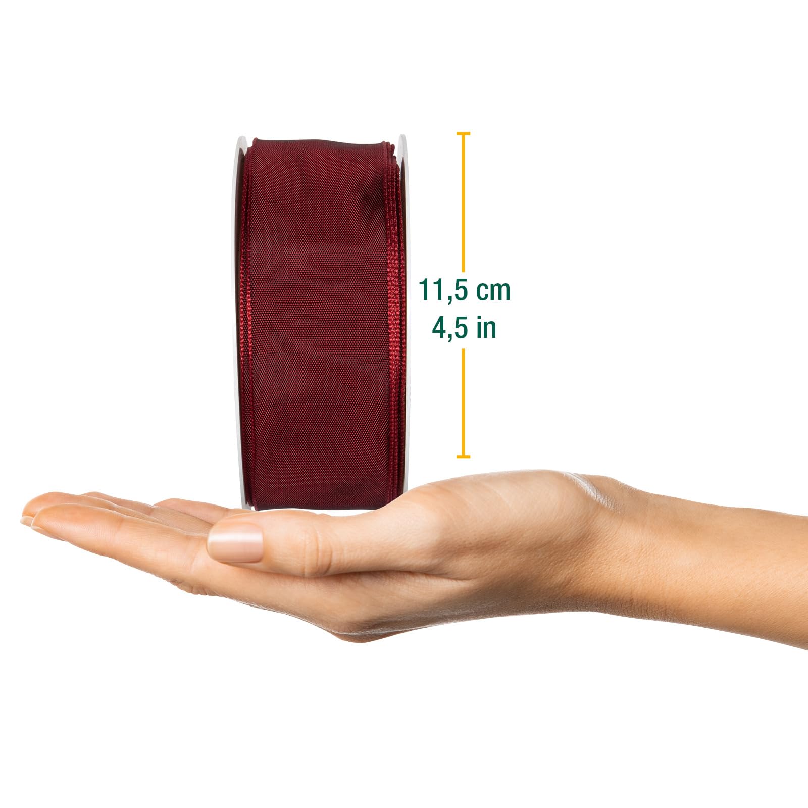 Halbach Seidenbänder Premium Gift Ribbon with Wired Edge, Width 40 mm, Length 25 m, Oeko-Tex 100 Certified Ribbon - Image 2