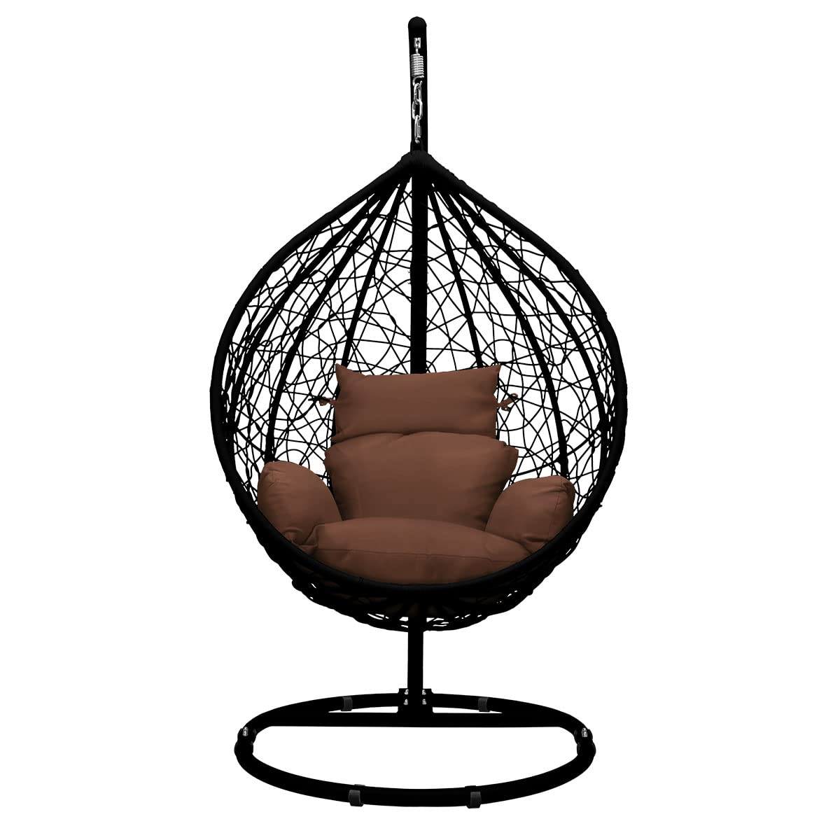 Buy TOUGH MASTER Luxury Rattan Hanging Egg Chair W/ Brown Cushion For