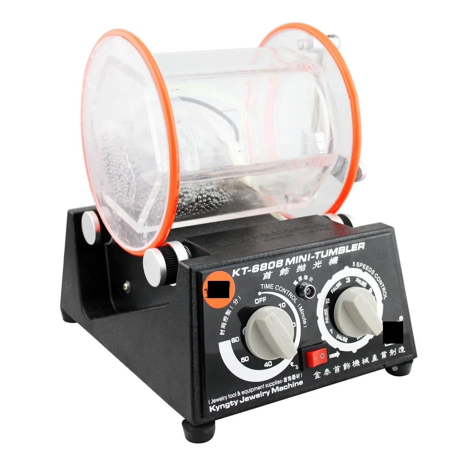 CUDTAPI KT-6808 5KG Rotary Tumbler Polisher For Jewelry, Gems, Coins & Metal Finishing, DIY Mini Drum Rotation Polishing Machine