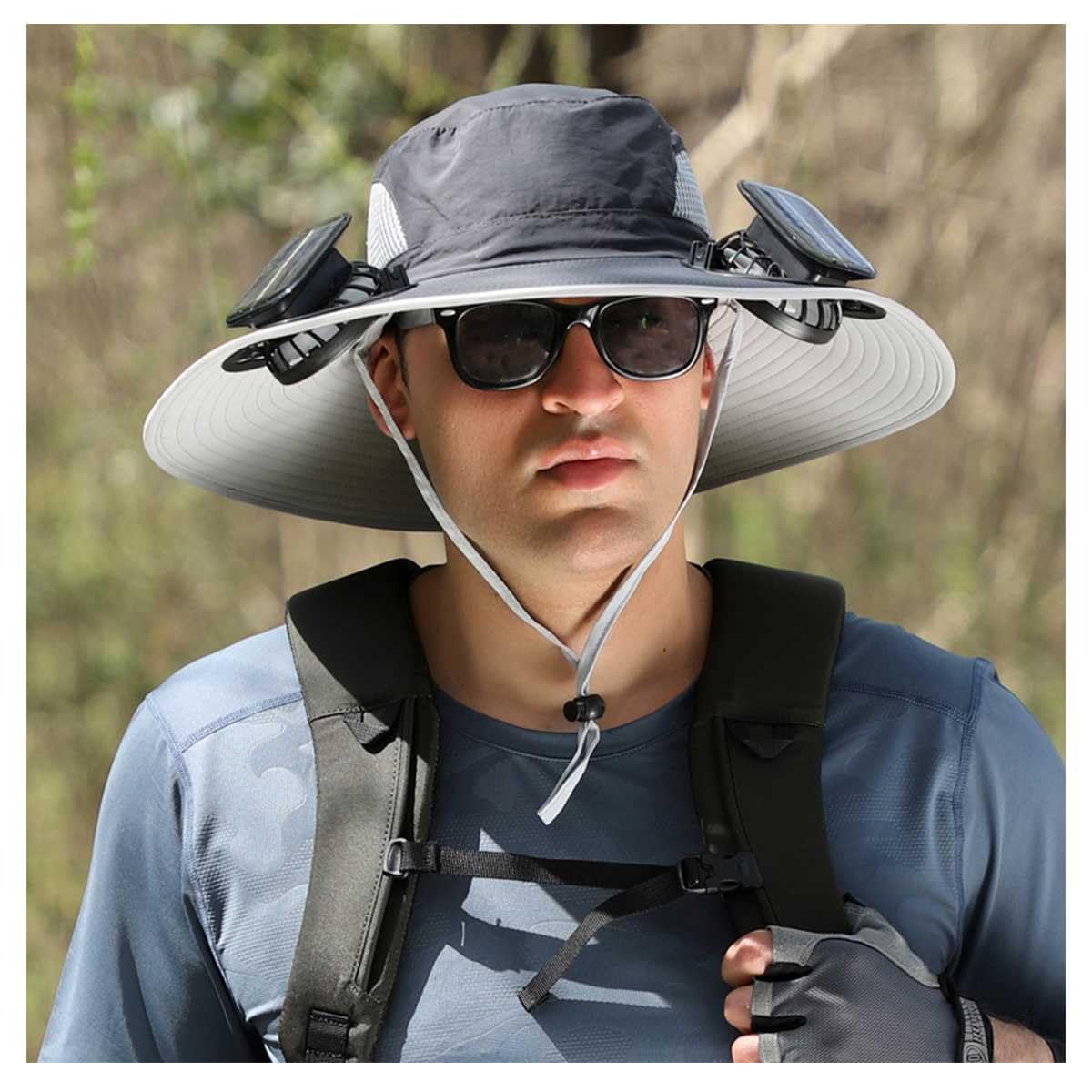 Chapeau solaire à large bord homme pour randonnée et jardinage d'été