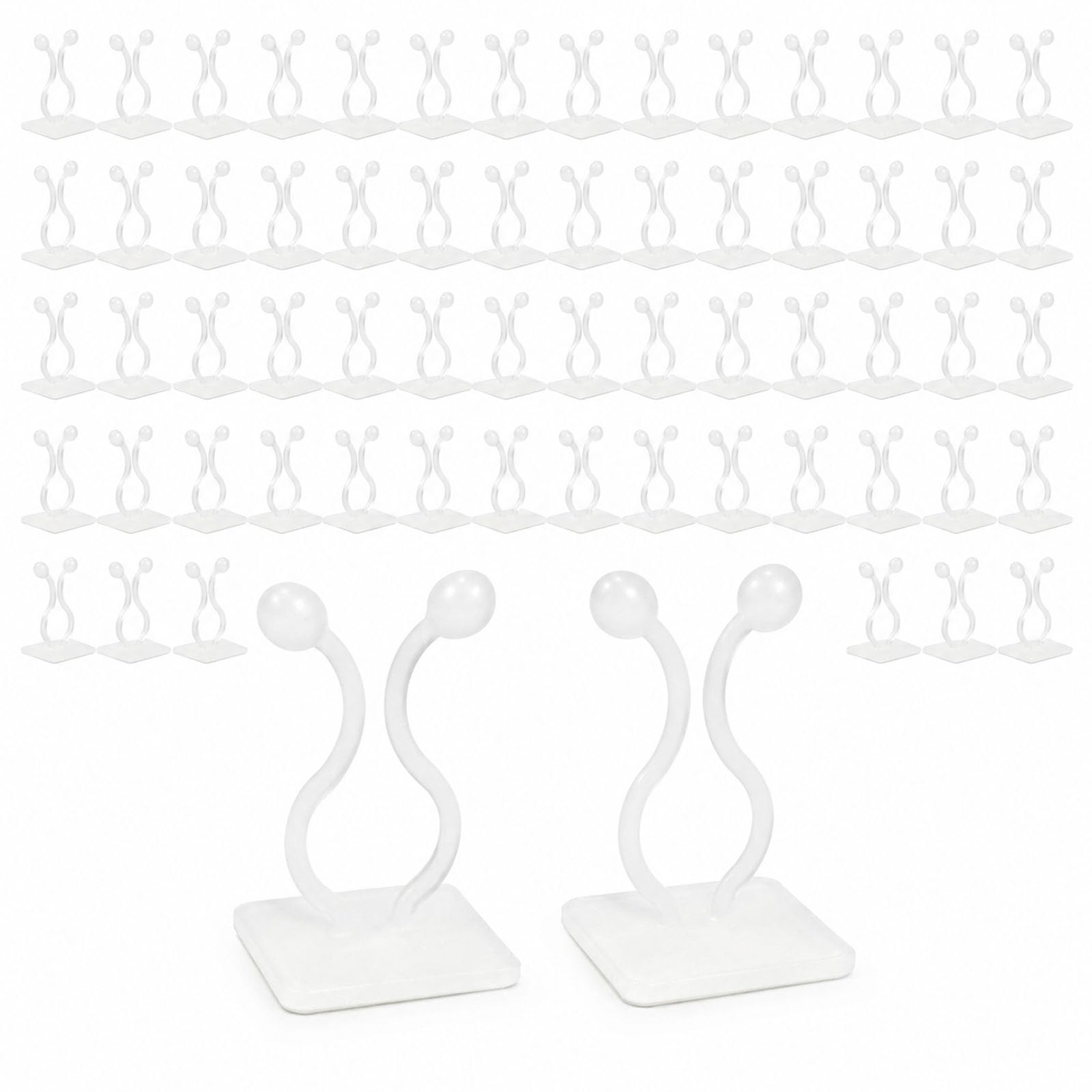 Talinco 50Pcs Self-Adhesive Nylon Invisible Climbing Plant Vine Clips