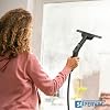 Supervac - Karcher ile Uyumlu Buharlı Temizleyici için Pencere Başlığı, Cam, Pencere ve Aynalar için Şeritsiz Temizlik, Başlık Üzerinde Buhar Çıkış Delikleri, Küçük Ölçüler ve Düşük Ağırlık