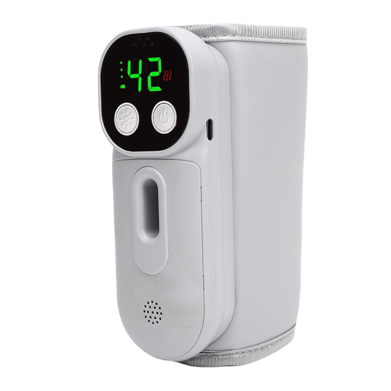 Calentador de Biberones Portátil para Viajes con Control de Voz Sonoro, Calentador de Biberones de Calentamiento Rápido, Ideal para Viajes en Vehículos, Automóviles y Aviones