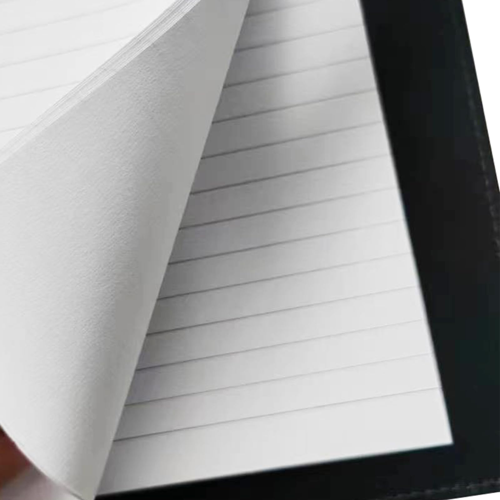 Cartella portadocumenti in pelle, formato A4, portablocco per ufficio, contratti e registro dati, con clip multifunzione, per infermieri e studenti, insegnanti, gestione aziendale, (nero)