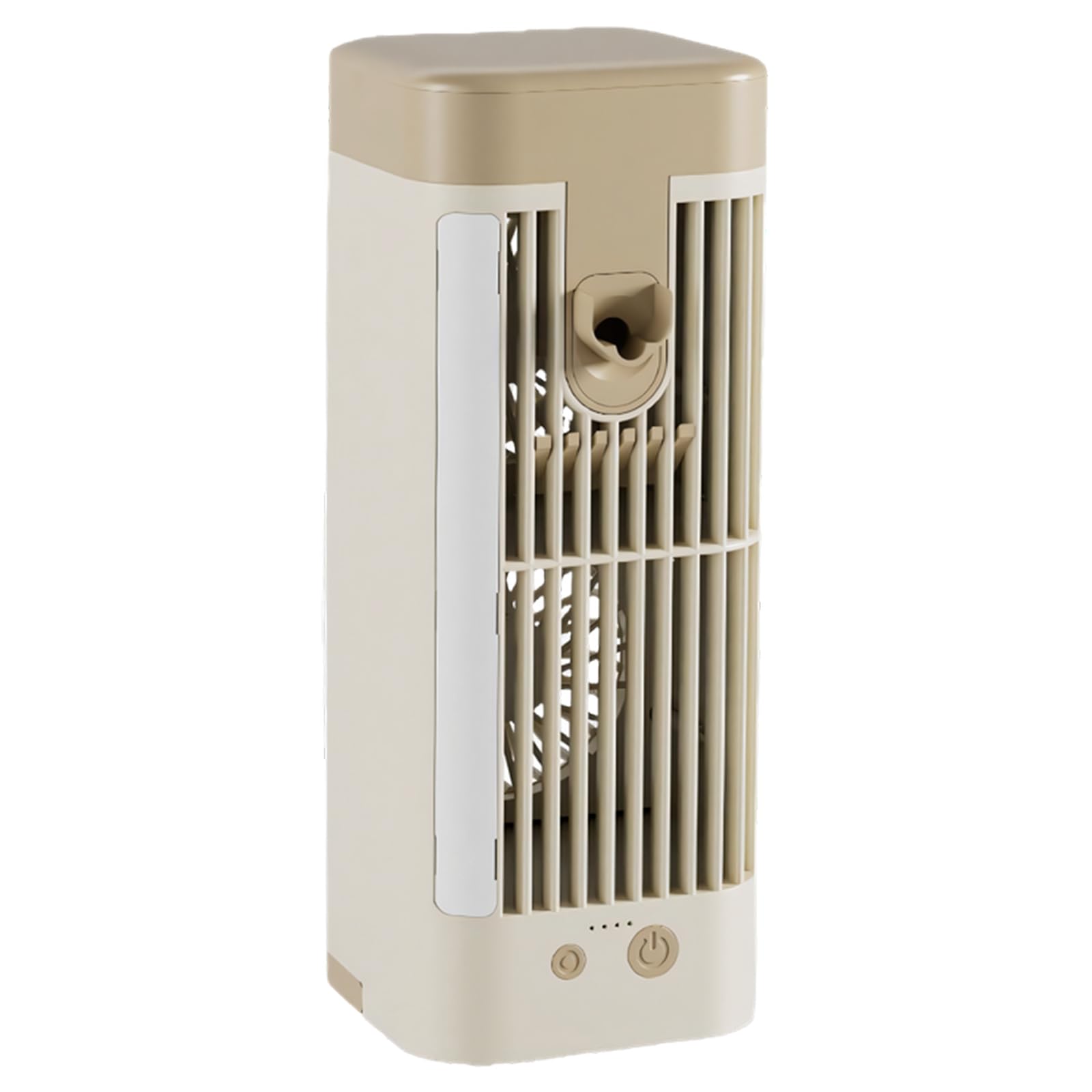 Jazuaiao Portable USB Desk Fan with 3 Speed Levels Night Light and Humidifier Feature 2400mAh Rechargeable Multifunctional Desktop Fan