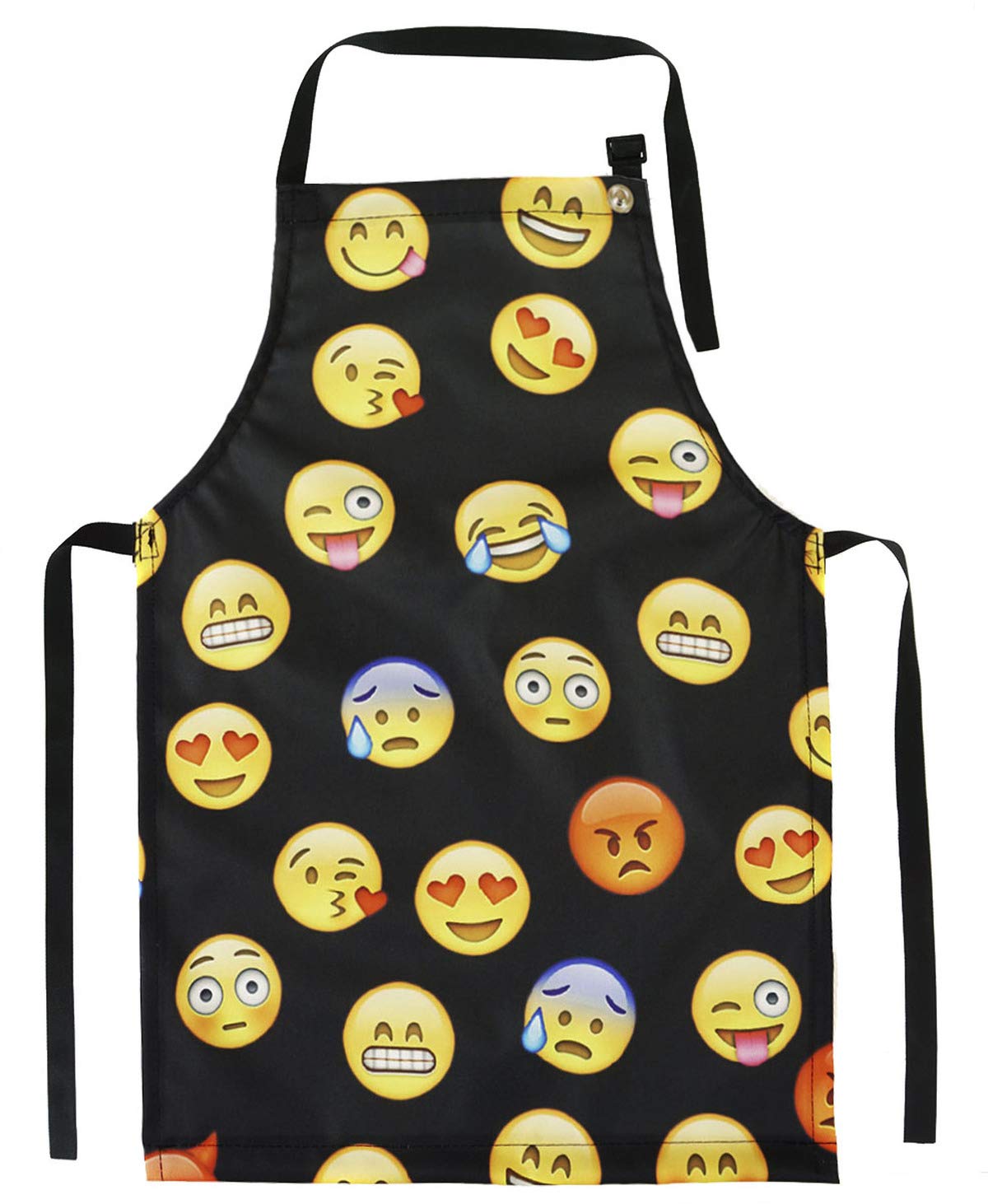 Personalizar Delantal de cocina para juventud adolescente con diseño Perfecto para Cocinar Delantales de Cocinero Chefs Emoji Negro [074]