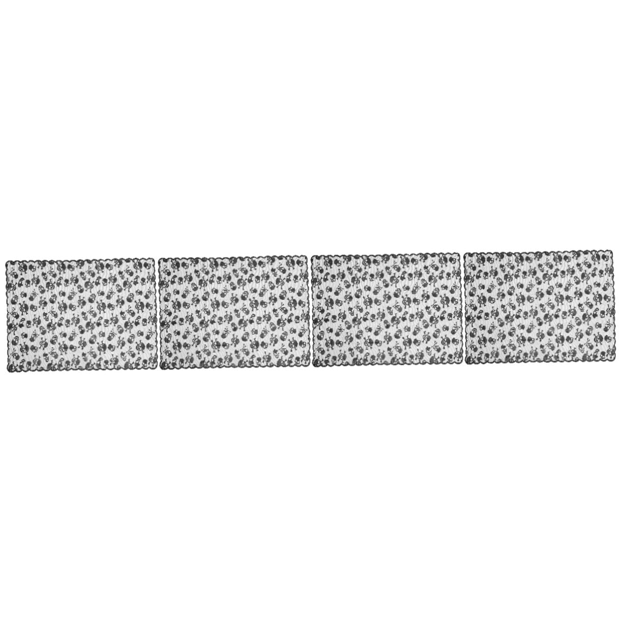 Alipis 4 Stück Tischdecke Schwarze Tischdeko rechteckige tischdecke Halloween Halloween- tischdecken Halloween tischdecke -Dekoration Tischdeckendekoration Polyester