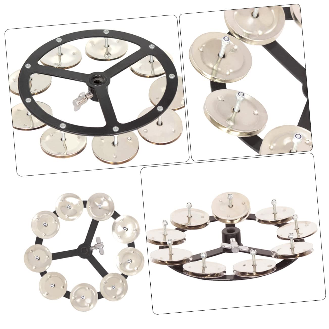 Cloche de Charleston en Cuivre Argentée, Accessoire de Batterie | Cloche de Cymbale pour Batterie, Remplace une Cymbale Fissurée, Peut être Actionnée au Pied