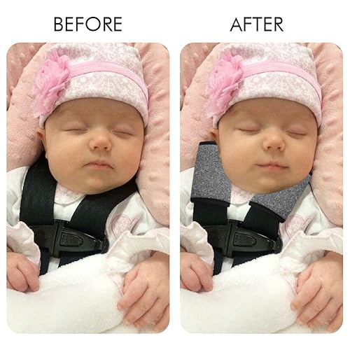 Miniatura 3 de Accmor Fundas de correa de asiento de automóvil para bebés y niños, fundas de correa de asiento de automóvil, almohadillas de hombro, fundas de