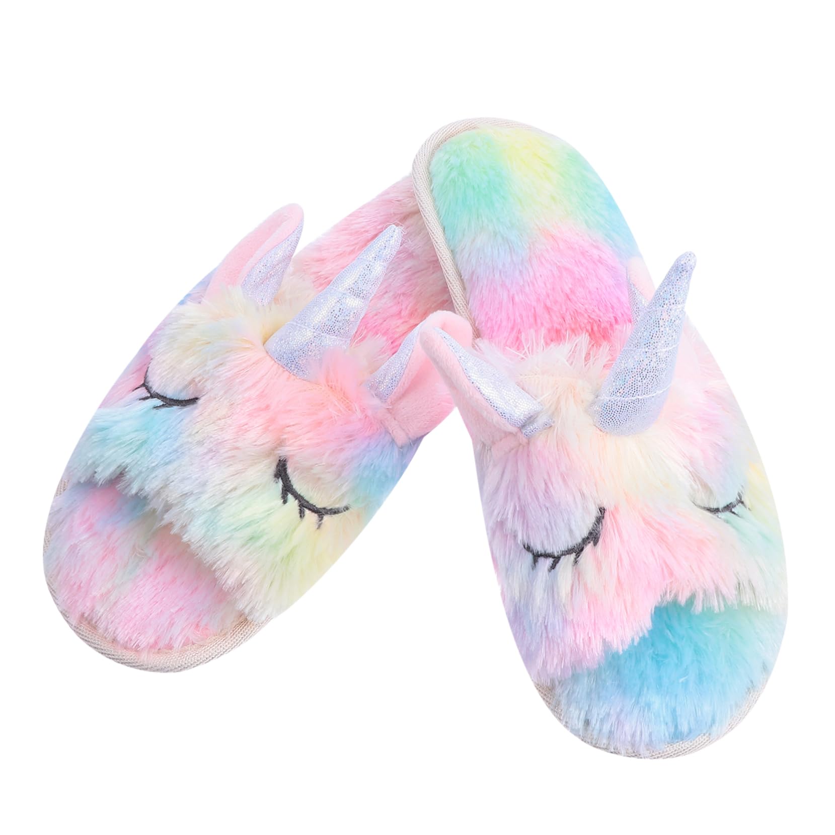 Pantofole Invernali per Donna Forma di Unicorno Calde e Comode Pantofole in Peluche per Casa Antiscivolo
