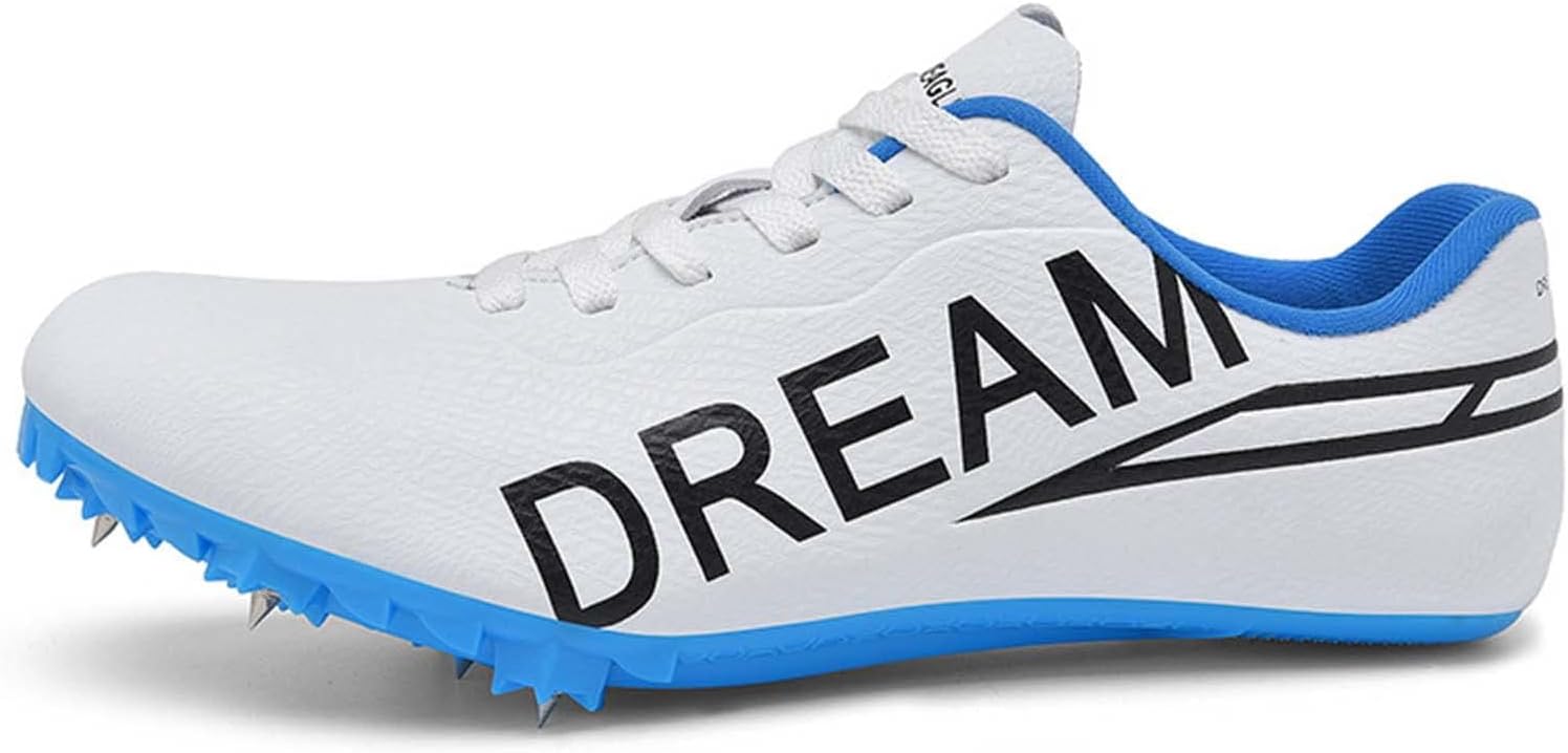 Mens Womens Track and Field Shoes Spikes Racing Sneakers Lightweight Jumping Sneakers Professional Sprint Running Shoes for Boys Girls
