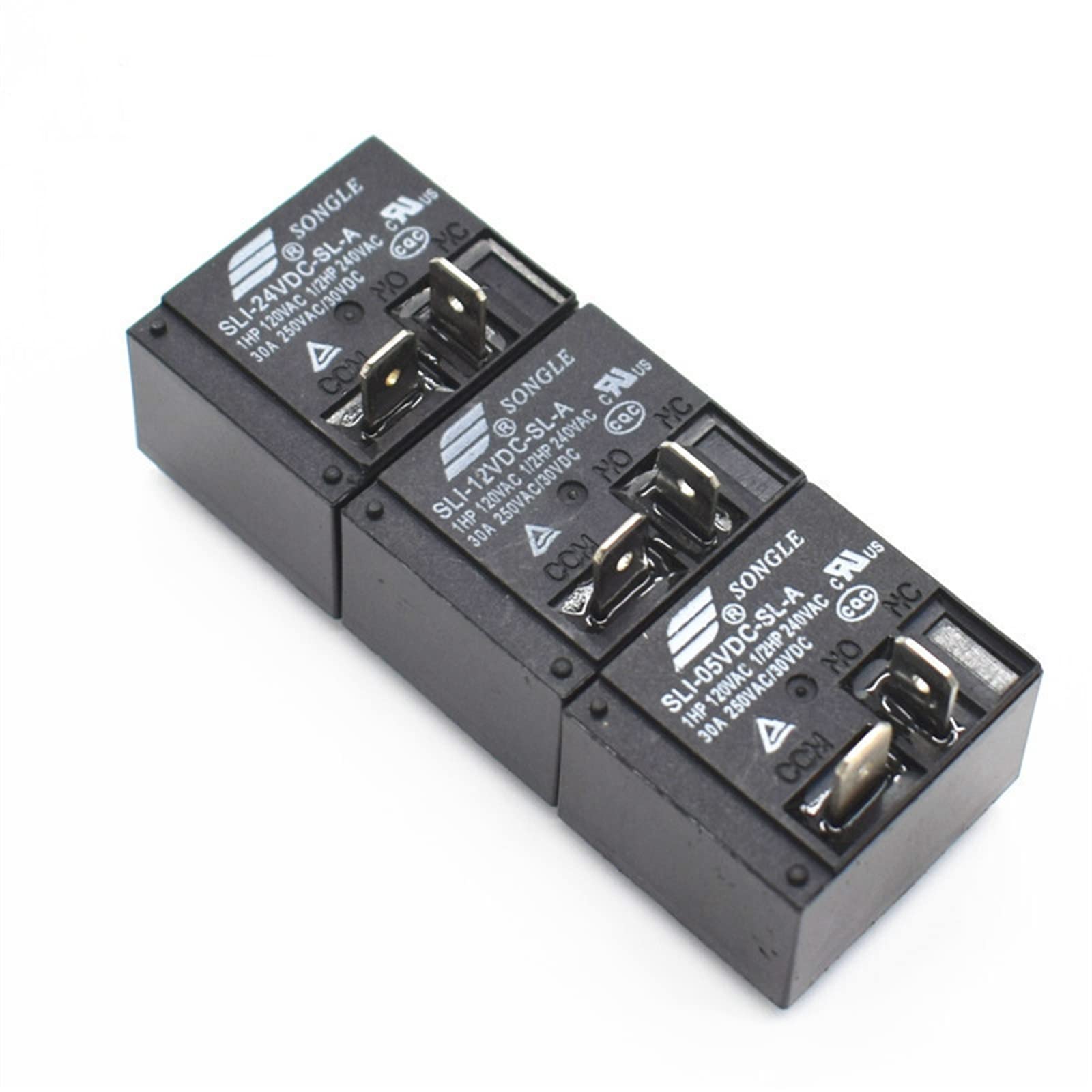 GJZIFGFWQ 1pcs Power Relays SLI-05VDC-SL-A SLI-12VDC-SL-A SLI-24VDC-SL-A 5V 12V 24V 30A HF2160 4PIN Relay(24V)