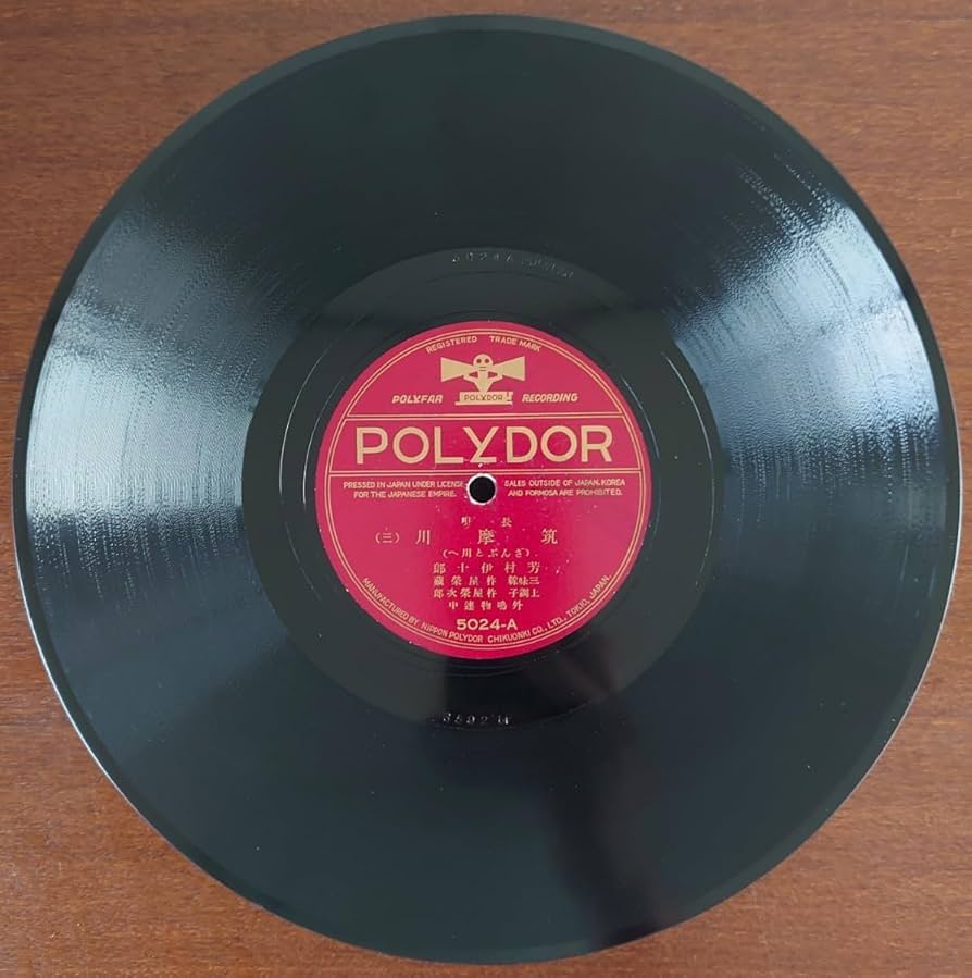 Amazon.co.jp: 【SP盤レコード】 POLYDOR/長唄 筑摩川(三・四) 芳村