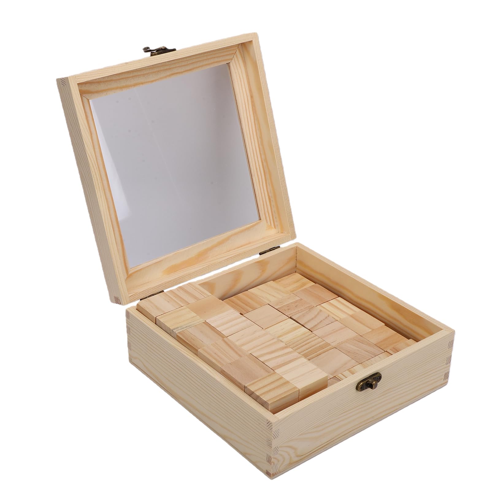 Kit Pittura Blocchi di Legno per Giochi Baby Shower con 48 Blocchi 12 Pennarelli e 42 Sagome per Feste