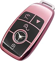 Vista 15 de Creativity Funda para llave de Mercedes Benz. Hermosa funda de TPU compatible con CLS CLK AMG ML C CL E S SL SLK G GLC GLE GLS M R Smart Remote Key