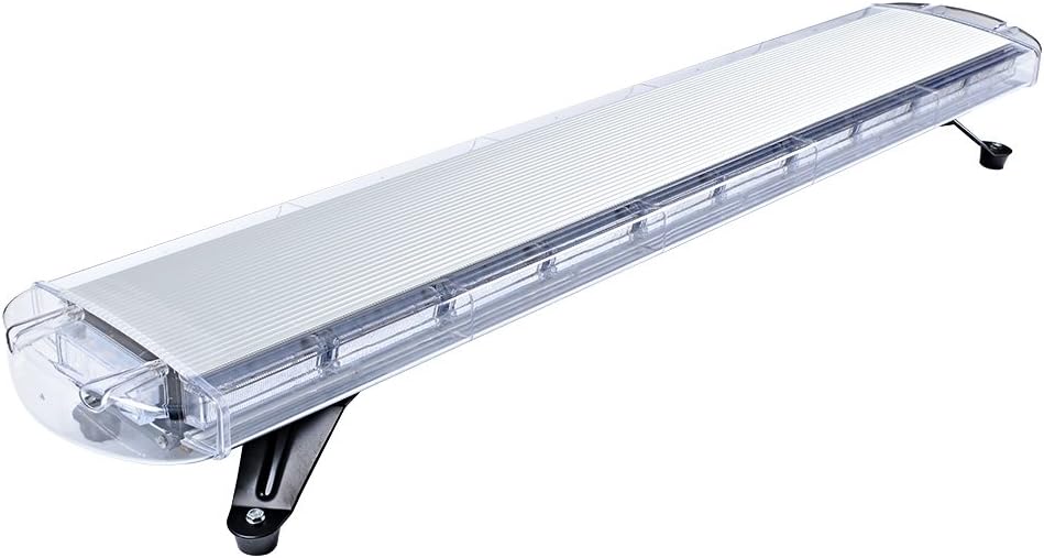 Astra Depot 47" 88 LED Rooftop Emergency Strobe Light Bar Warning Light Traffic Advisor Beacon Warn Tow Truck Response, Amber White
