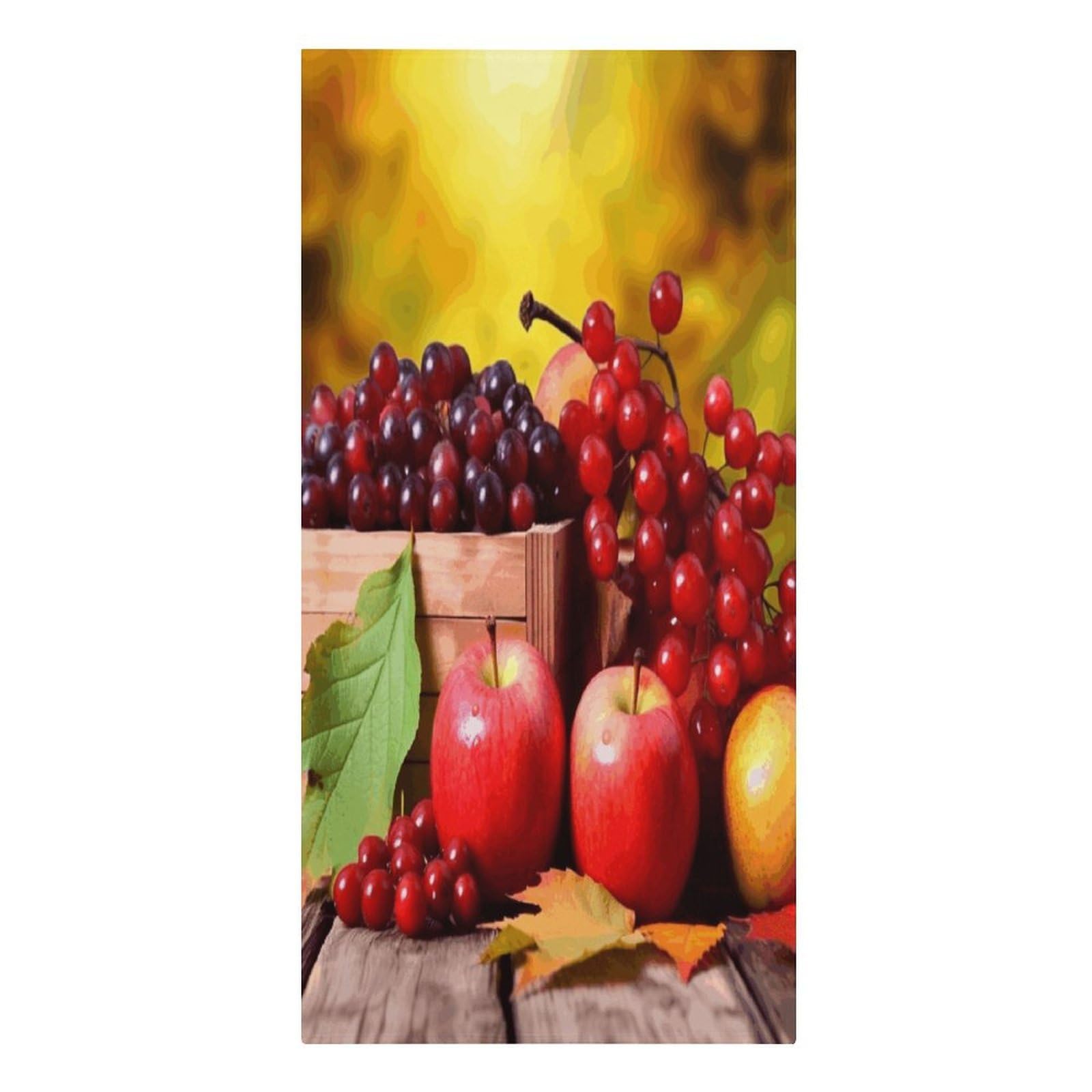 FekiLoot Fall Red Leaves and Fruits Beach Towels Super Absorbent Bath Towel Oversized Microfiber Towel Soft Beach Blanket Fashon Quick Dry Travel Towels for Beach Bathroom Pool Adult 30" X 61"
