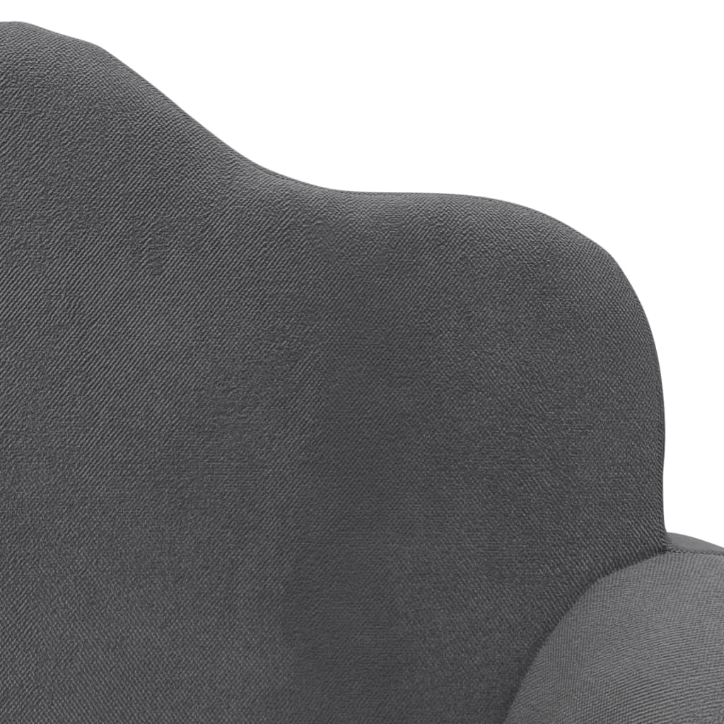 Sofa dziecięca 2-osobowa, antracytowa, z miękkiego pluszu, ze zdejmowaną poszewką, 94 x 34 x 48 cm, idealna do pokoju dziecięcego, do czytania, zabawy lub relaksu, trwała i łatwa do