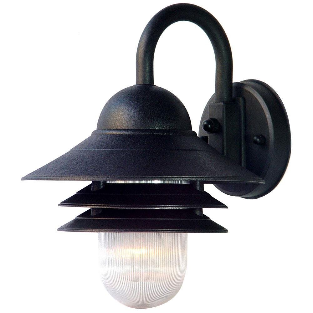 Acclaim 82BK Mariner Collection 1-Light Wall Mount Outdoor Light Fixture, Matte Black,13" x 10"
