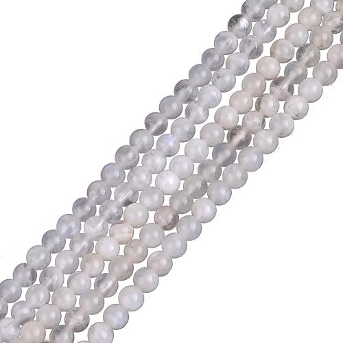 Miniatura 160 de GEM-Inside - Cuentas sueltas de ágata india natural de 0.157 pulgadas (0.157 in) con cuentas redondas de cristal energético para hacer joyas, 15