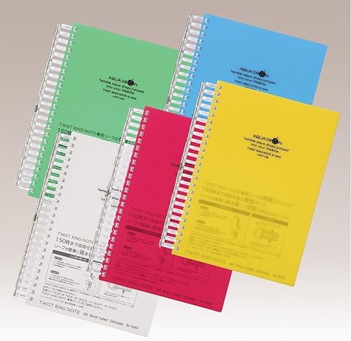 Miniatura 2 de Lihit Lab N1640-1 - Cuaderno de anillo abierto, cuaderno giratorio, A5, 24 agujeros, 100 hojas, blanco lechoso