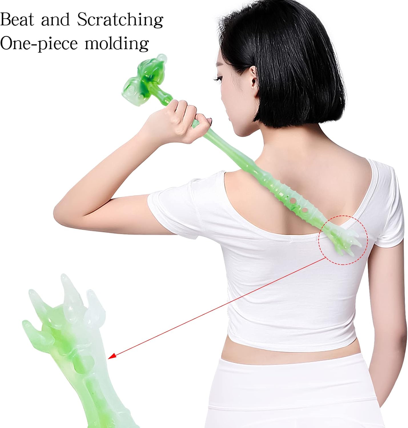DFCV Precision Percussion Massager Back Scratchers for Adults Can Be Extended, Double-Headed use, Used for Scratching and Hammering Acupuncture Points,Sturdy Manual Massager Tool, Green-2 : Clothing, Shoes & Jewelry
