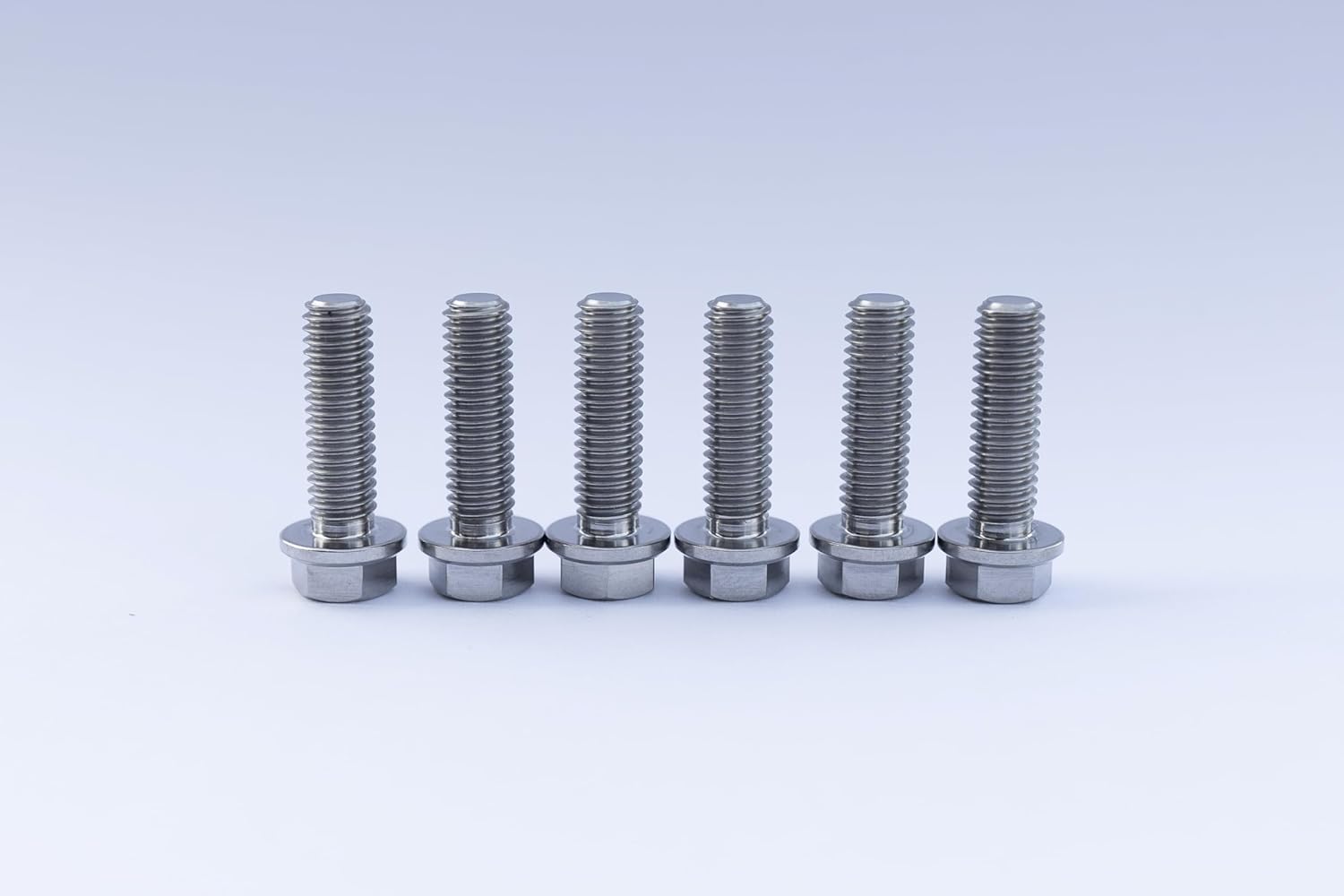M6-1.0 x 20mm Titanium Flange Bolt, Pack of 6