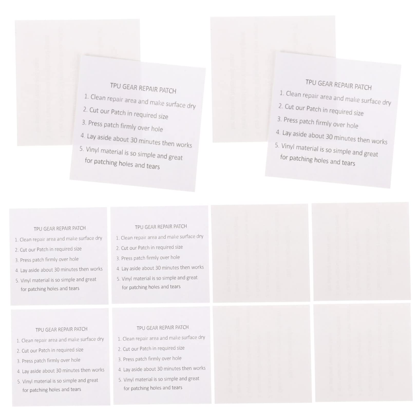 Operitacx 100stücke Tpu Reparaturflicken Für Aufblasbare Produkte Selbstklebend Transparent Geeignet Für Boote Schwimmringe Zelte