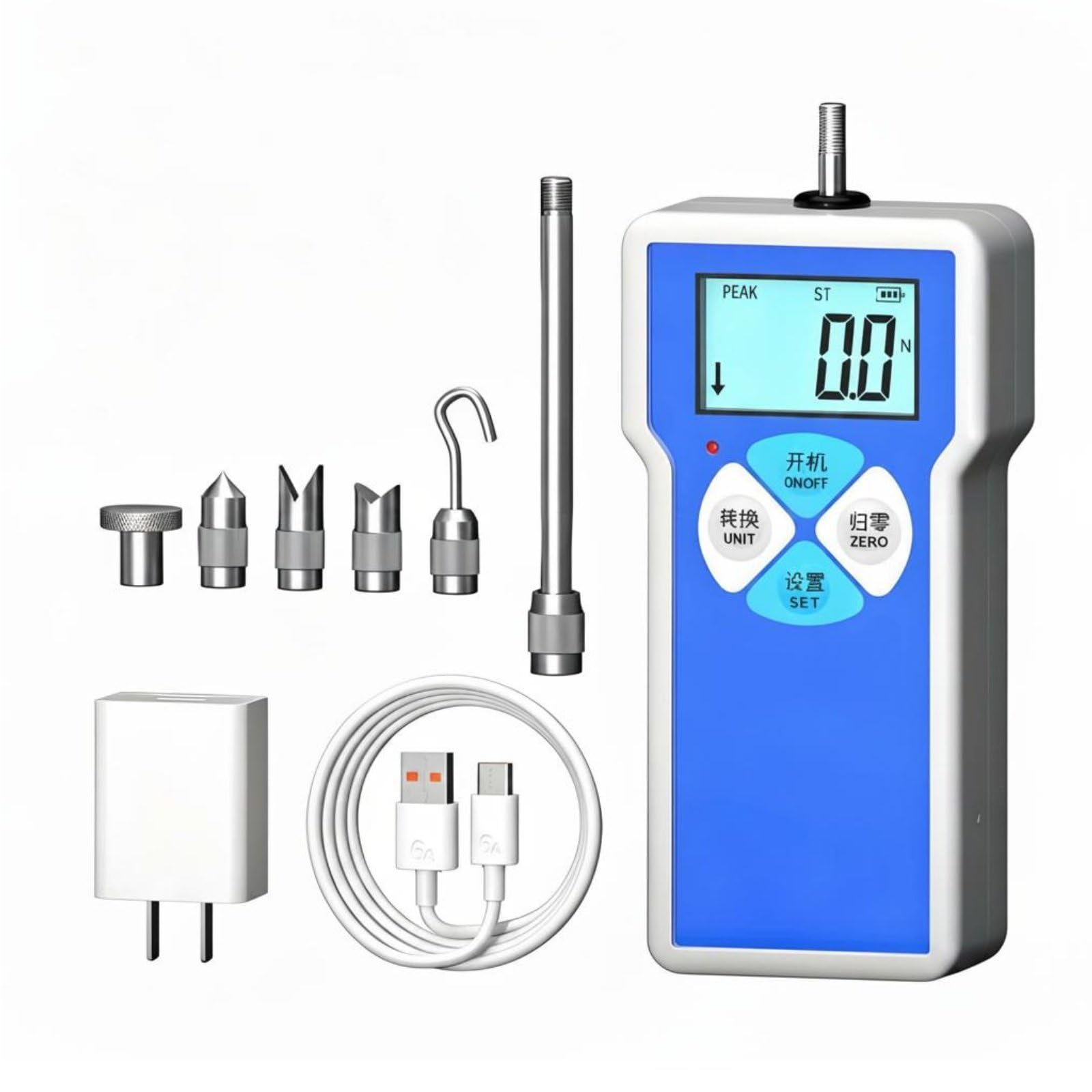 High Precision Digital Push Pull Gauge Peak Mode Digital Force Gauge Multi Unit Measurement Push Pull Force Tester Upper and Lower Limits for Technicians, Engineers, Factory Worker-image-10
