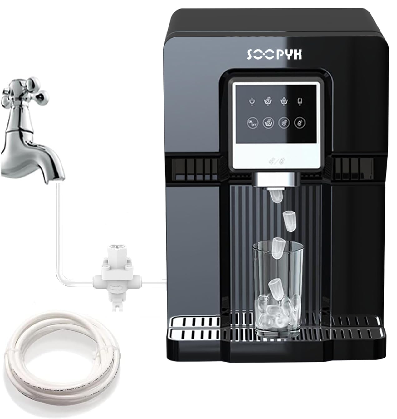 SOOPYK Countertop Bottleless Ice Maker Machine Water