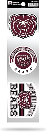 Vista 135 de Rico Industries NCAA - Juego de calcomanías retro de 3 piezas