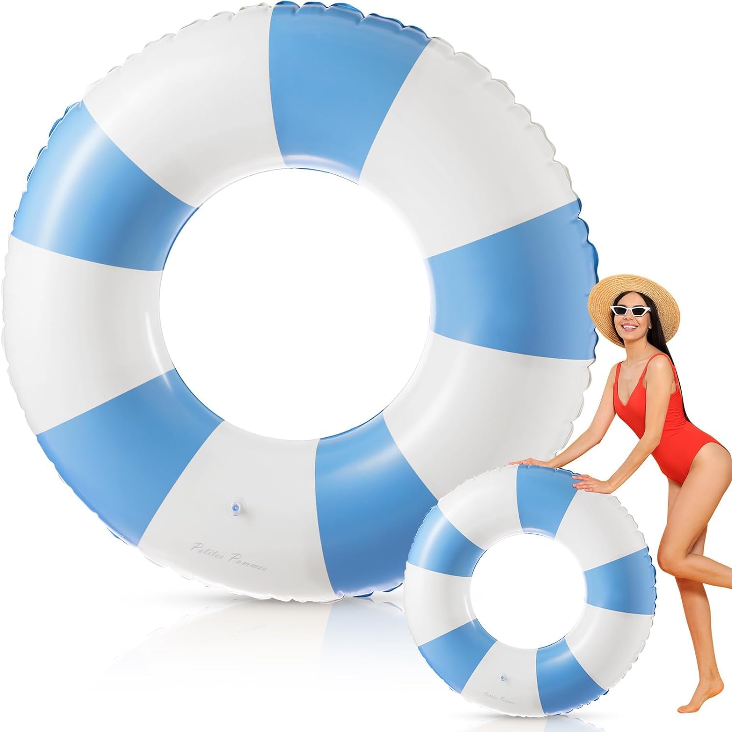 Anillo de natación Inflable, Vintage a Rayas Flotador Inflable, Anillos de Natación para Niños Adultos, para Piscinas de Verano y Playa para Adultos y Niños