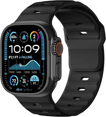 Wepro Sport Bands for Apple Watch Ultra 2 Ultra 3 Ultra Band 49mm 46mm 45mm 44mm 42mm for Men, Waterproof Soft Silicone Rugged Ocean Breathable Strap for iWatch Series 11 10 9 8 7 SE 6 5 4 3 2 1