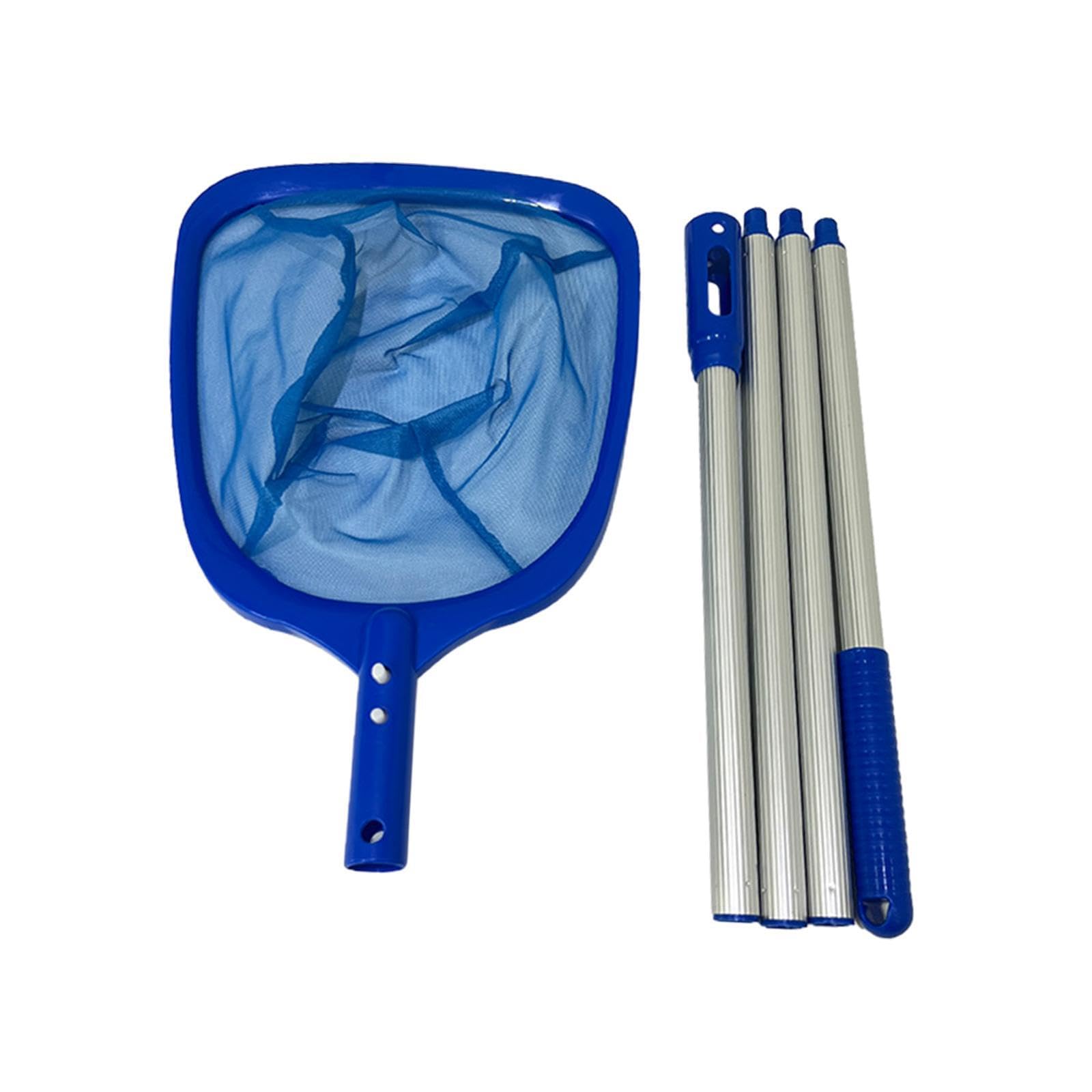 TWISAXC Efficient Pool Skimmer Net Fine Mesh Easily Removes Leaves Debris Swimming Pools Spas Ponds And Bathtubs Pool Skimmer Net 4 Section Pole Professional