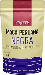 Maca Peruana Negra em Pó Premium Gelatinizada 150g - Importada Pura dos Andes, Potente para Energia Natural e Equilíbrio Hormonal - Krydde