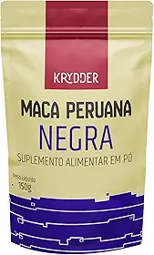 Maca Peruana Negra Em Pó Premium - 150G Pura Energia Natural - Gelatinizada - Para Homens e Mulheres - Maca Peruana Importada - Pura Sem Aditivos - Krydder Superalimentos