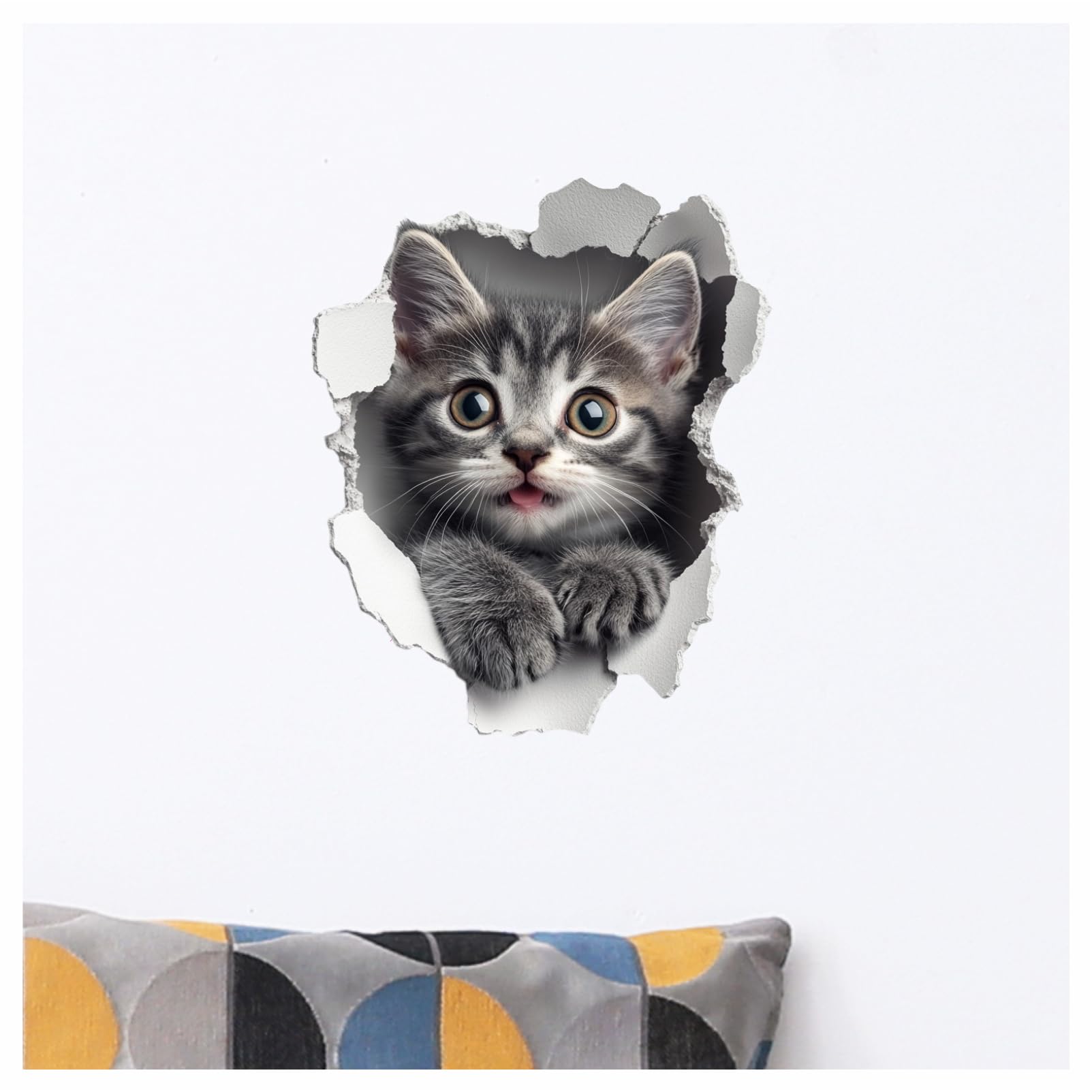 x4 Savannah Kitten Vinyl Stickers Cover Marks Non Transparent Waterproof Decals 1@20cm Tall & 3@7cm Tall Ideal for Toilet Car Phone case - Image 4