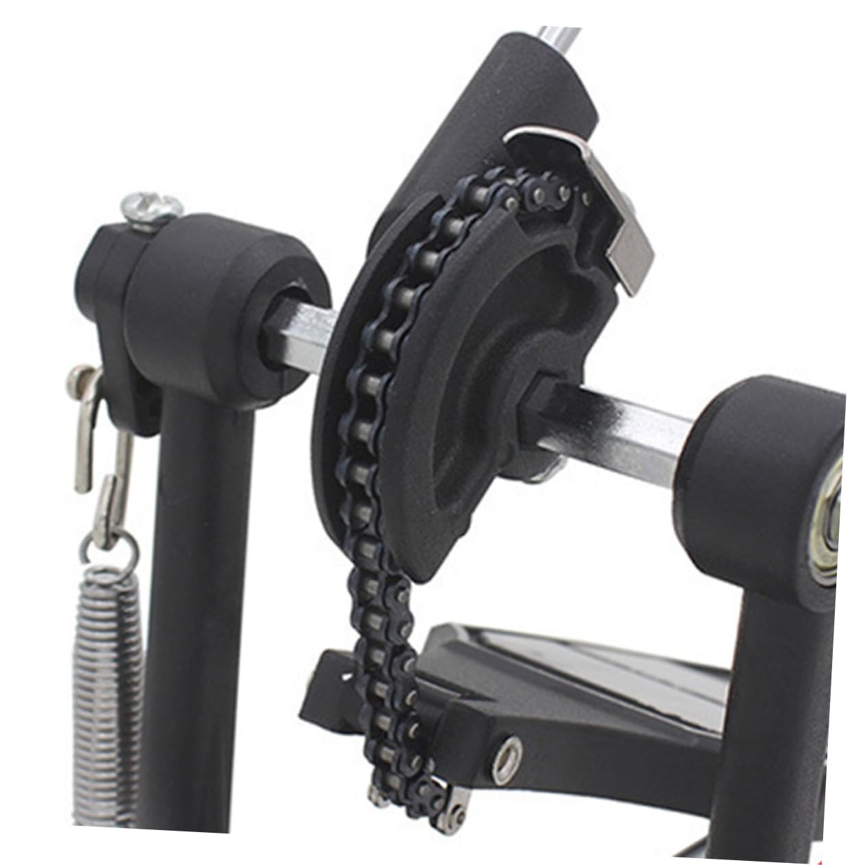 Pedale Cassa Batteria Singolo, Accessorio per Batteria Nera | Lega Zinco-alluminio e Feltro, Superficie Liscia, Design Classico, Strumento per Pratica