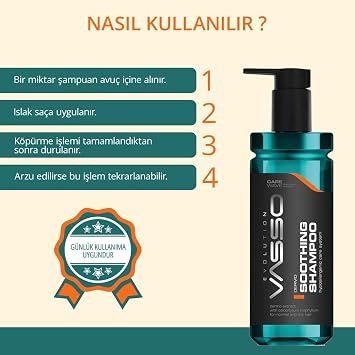VASSO Hair Shampoo | Anti-Dandruff, Effective Against Dandruff | Dermo 370 ml