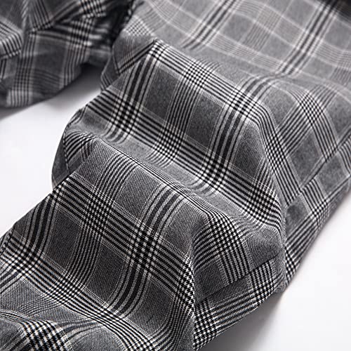 Keevoom Mens Stretch Skinny Flat-Front Fashion Style Comfy Solid Casual Slim Fit Business Dress Chinos Pants4