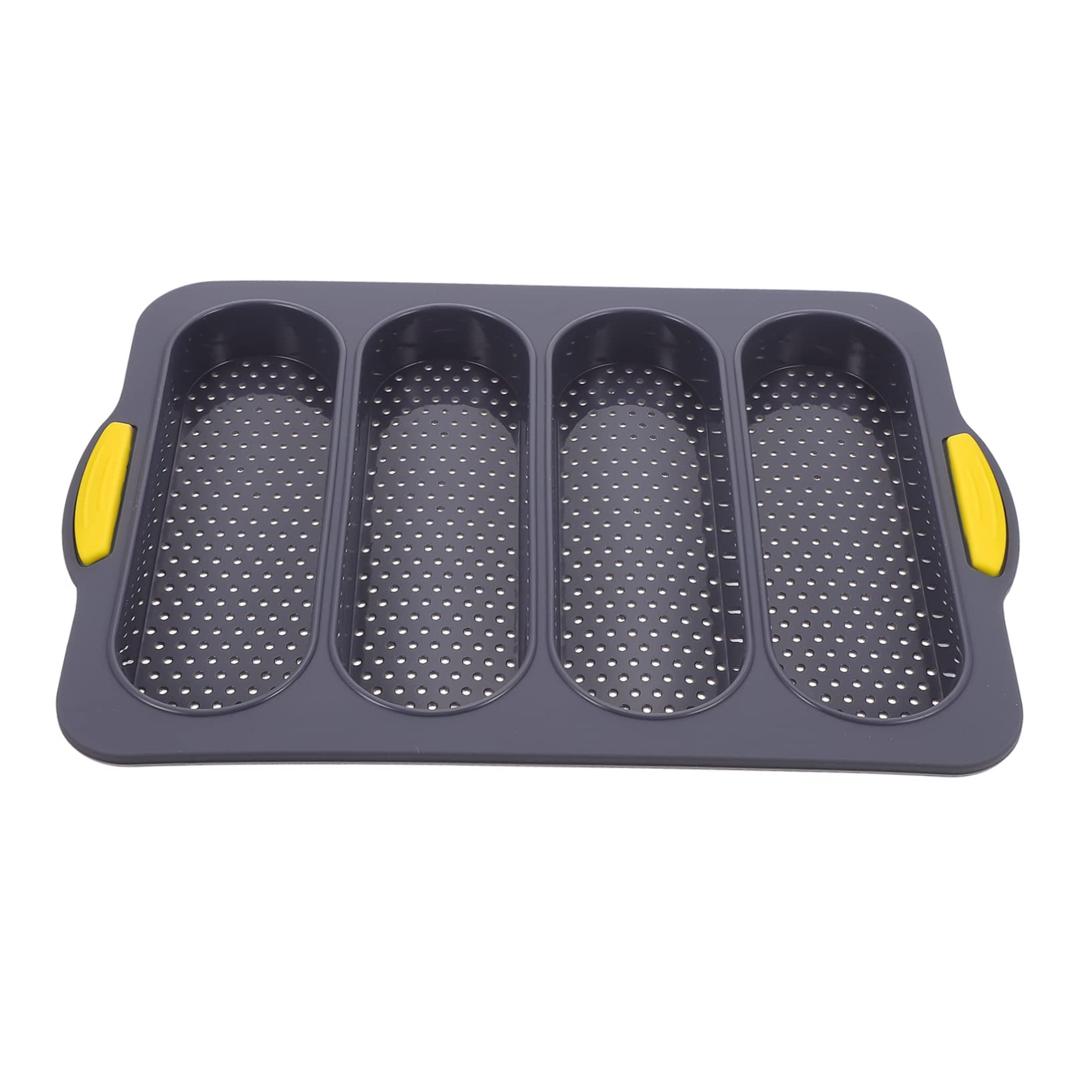 Cabilock 4 Slot French Bread Loaf Bread Baking Pan Silicone Loaf Bread Tray Easy to Use Clean for Home Shop