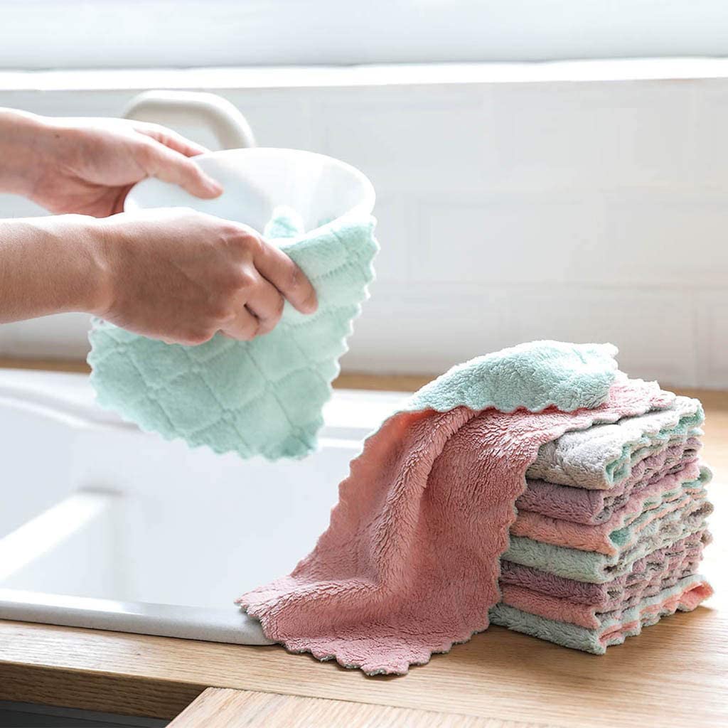 Epsilon Super Soft Microfiber Cleaning Cloth 5 Pcs 25 X 25 Cm Dish Cloth Kitchen Wipes For Cleaning Kitchen Accessories Items Lint&Streak Free Towel Rag For Cleaning Supplies For Household,Multicolor (B0C2J1GNJ4) Amazon Price History, Amazon Price Tracker