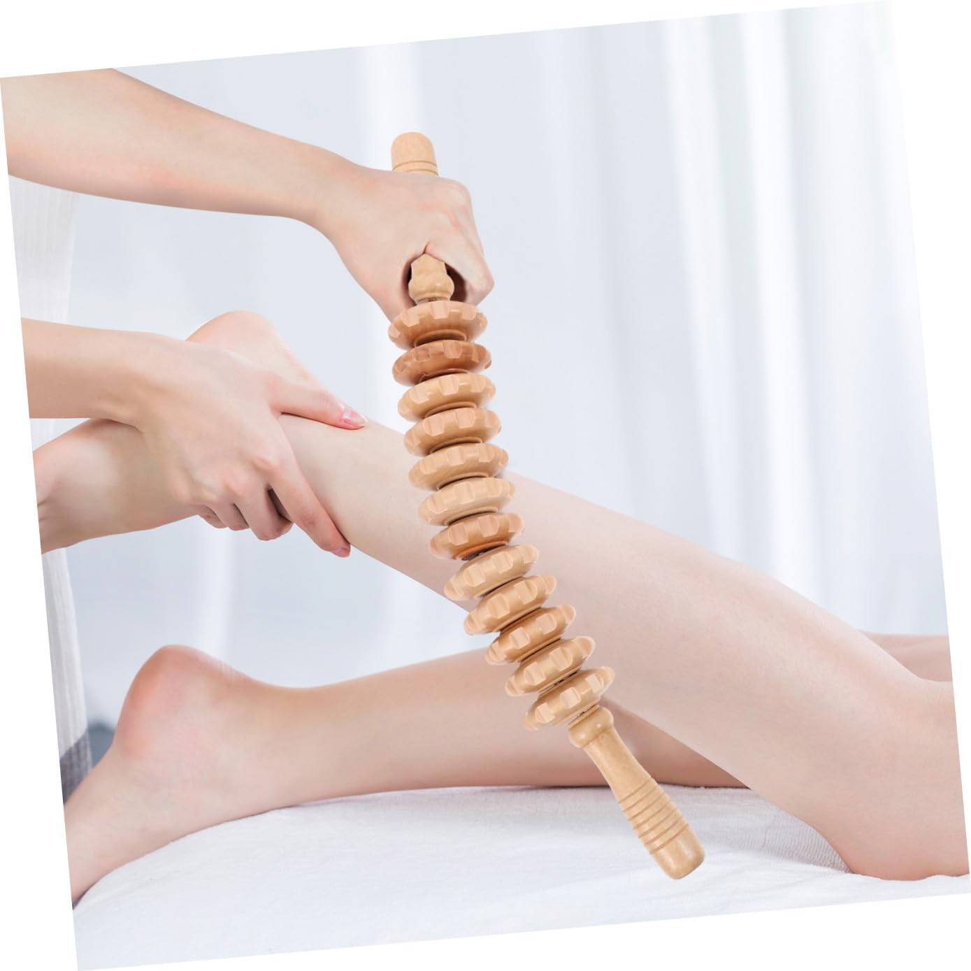 Vaguelly Massaggiatore Corpo e Testa in Legno 3 Pezzi Kit per Massaggi Linfodrenanti Tavola Massaggiante per Uso Domestico